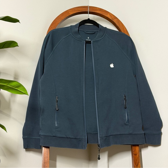 Apple SMALL Blue Full Zip Employee Logo Jacket - Picture 2 of 10